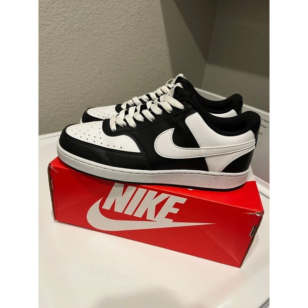 Nike Court Vision Low Panda Black White Men’s Size 8 Shoes w/ Box